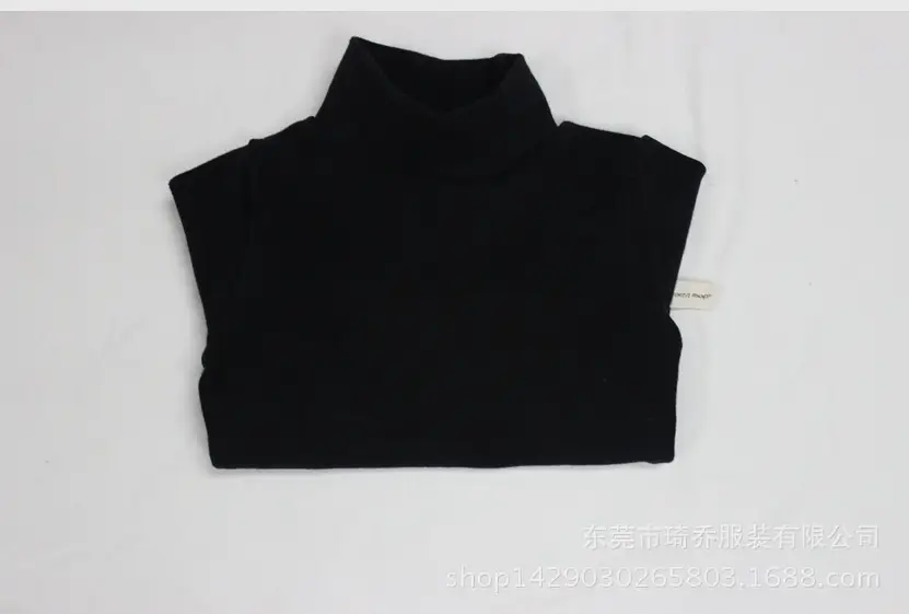 New Spring Boys T-Shirt Long Sleeve Solid High Neck - Image 7
