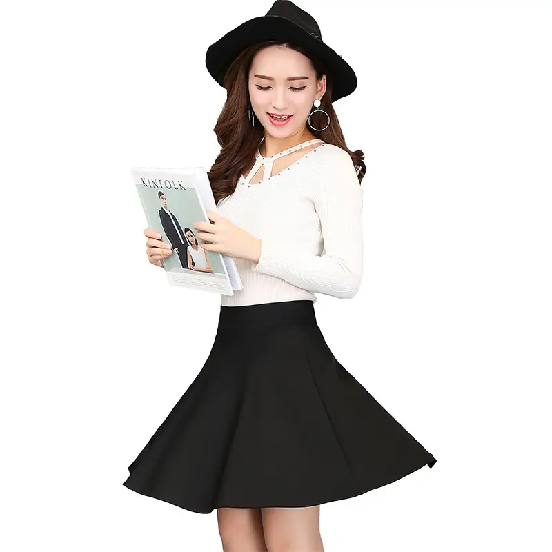 Maroon A-Line High Waist Skirt for Women Spring Summer 2024 Large - Image 14