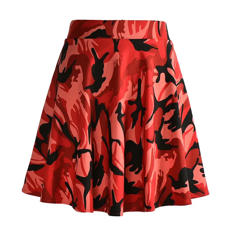 Maroon A-Line High Waist Skirt for Women Spring Summer 2024 Large — feature 8