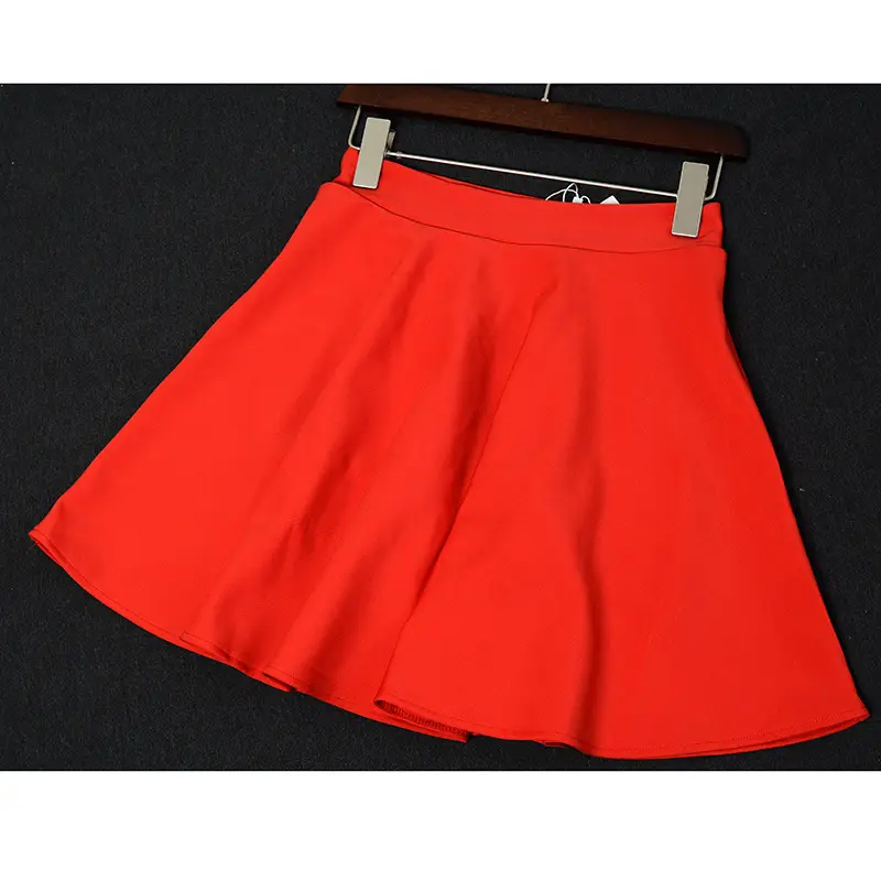 Maroon A-Line High Waist Skirt for Women Spring Summer 2024 Large - Image 5