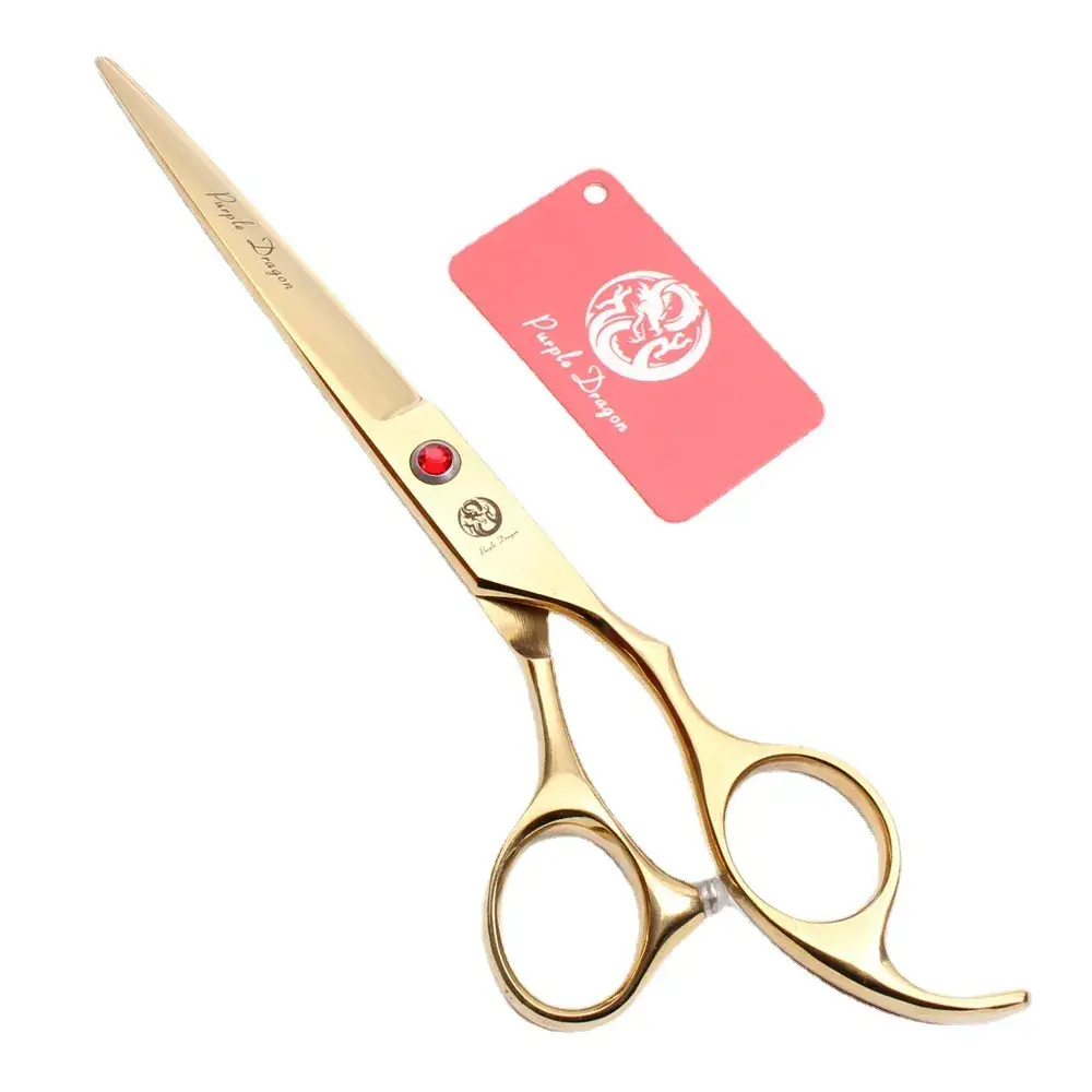 8.0 Inch Silver Hair Scissors with Red Handles