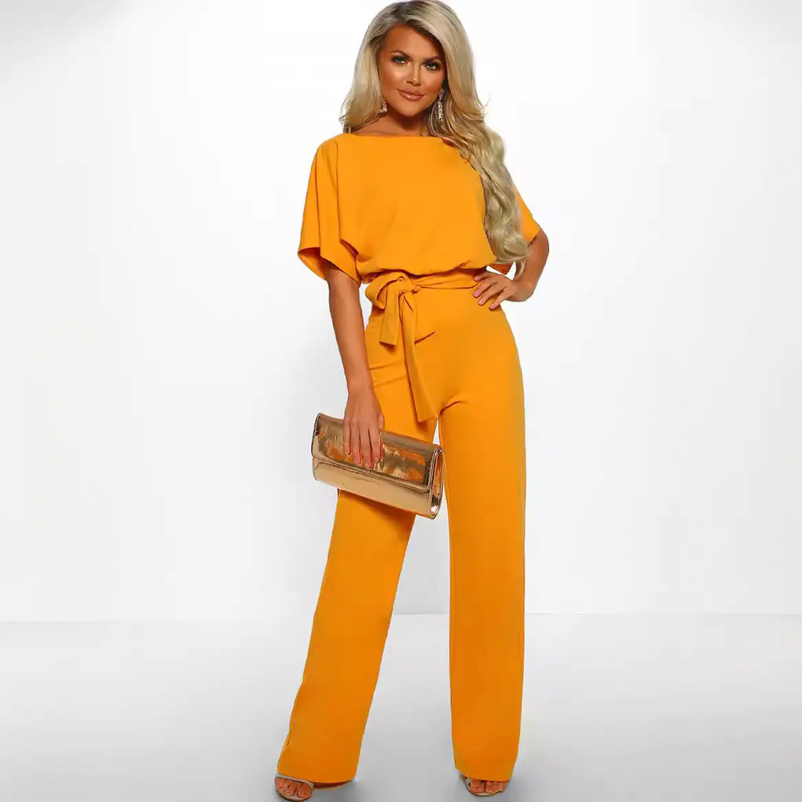 2019 Cross-Border Strappy Casual Jumpsuit Pink