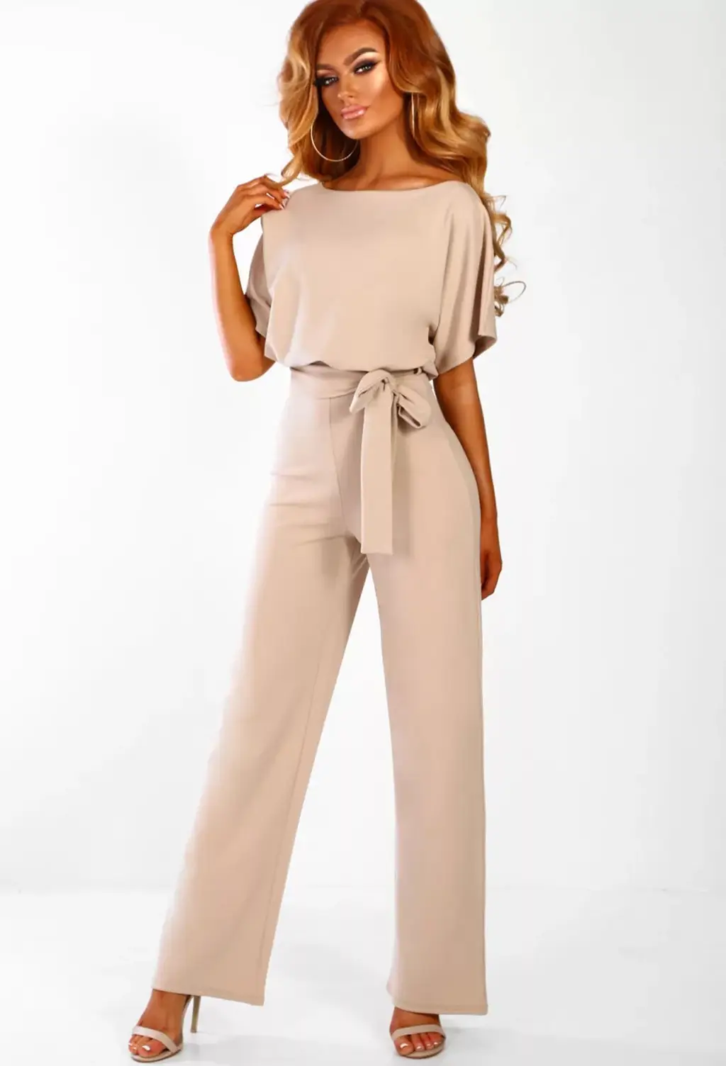 2019 Cross-Border Strappy Casual Jumpsuit Pink