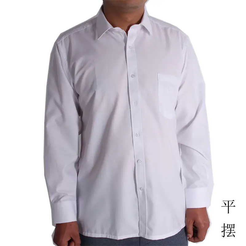 Men Navy Blue Long Sleeve Button Down Shirt - Image 6