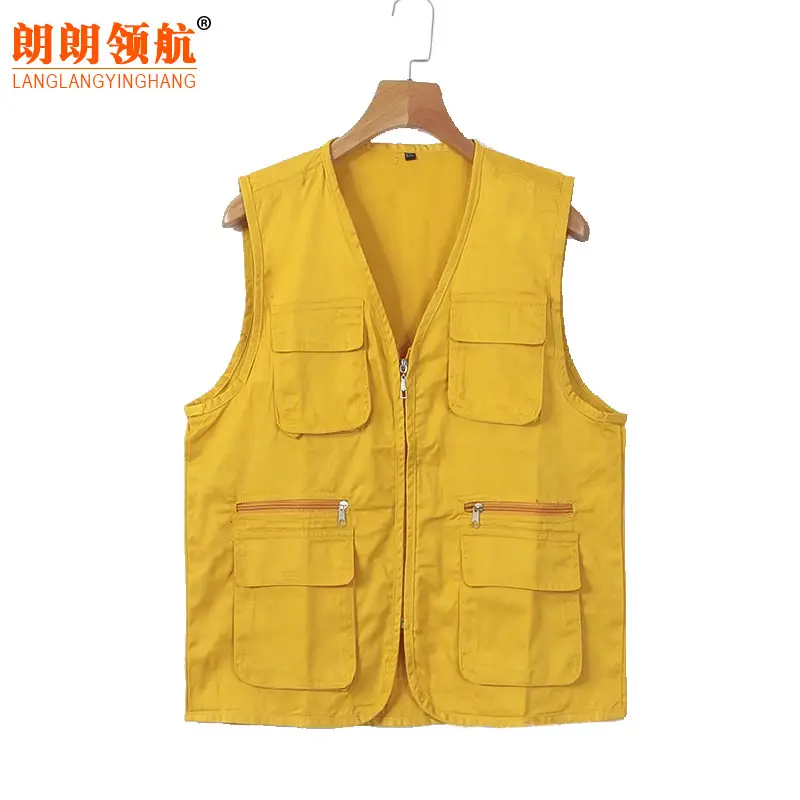 Gray 3-D Pocket Volunteer Vest for Work & Advertising - Image 6