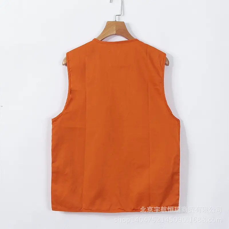 Gray 3-D Pocket Volunteer Vest for Work & Advertising - Image 8
