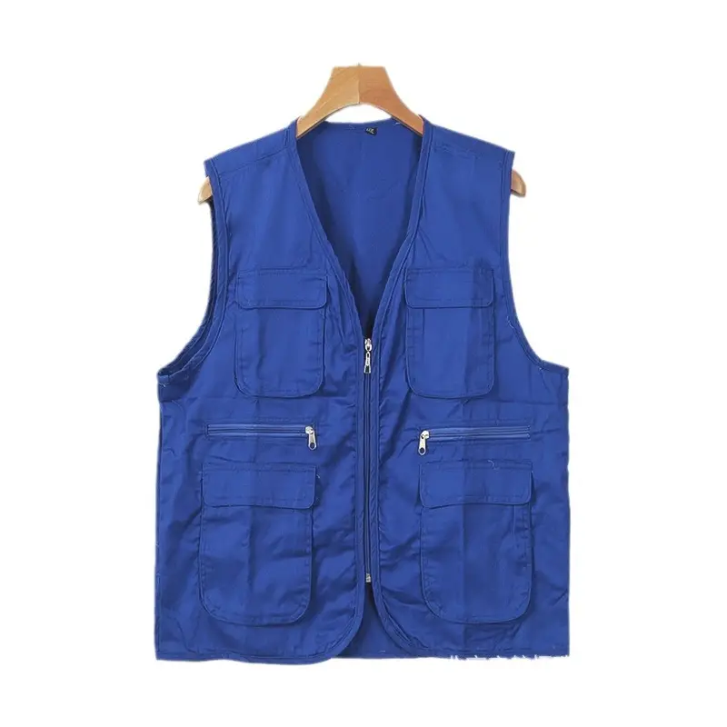 Gray 3-D Pocket Volunteer Vest for Work & Advertising - Image 9
