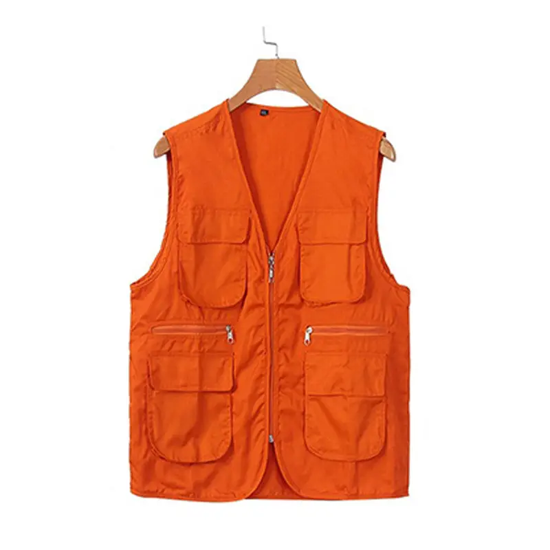 Gray 3-D Pocket Volunteer Vest for Work & Advertising - Image 3