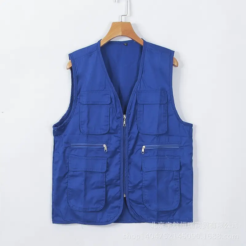 Gray 3-D Pocket Volunteer Vest for Work & Advertising - Image 4