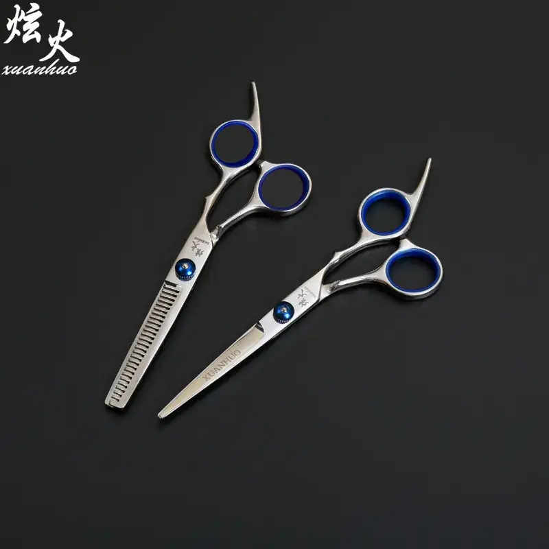 Family Hair Salon Scissors Set with Blue Handles - Image 5