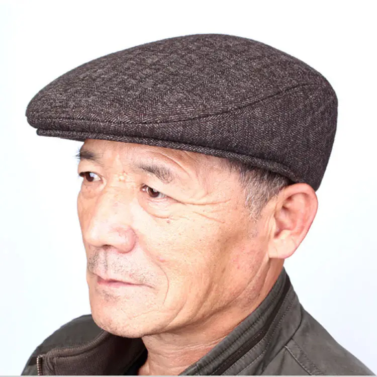 Factory Wool Forward Hat for Men Winter Cap Middle-aged