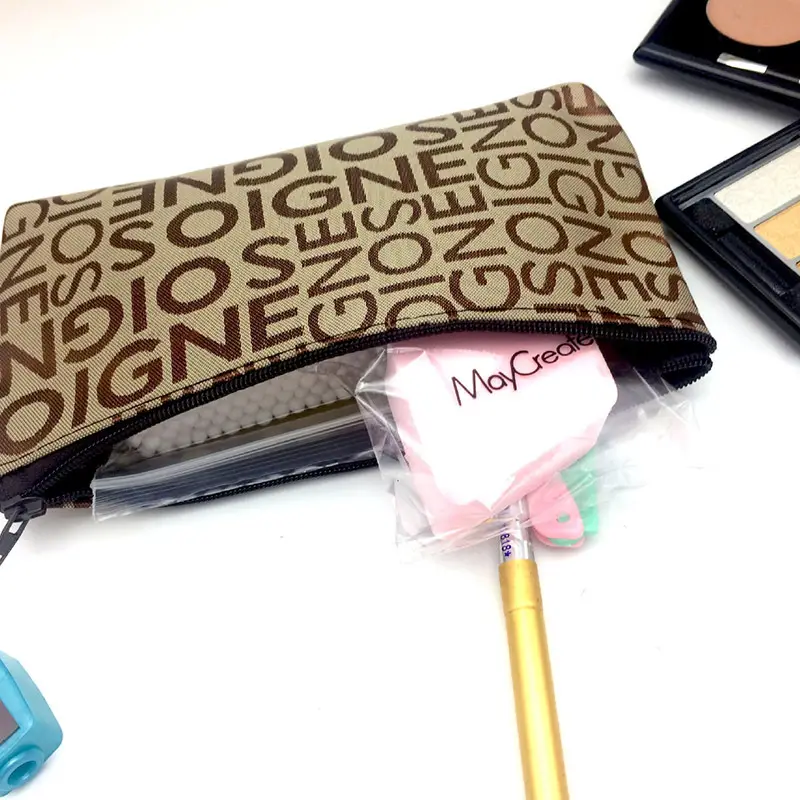 Purple Printed Cosmetic Storage Bag Small Portable - Image 12