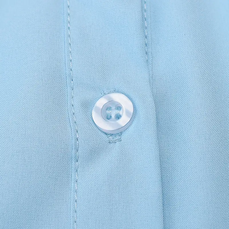 New Sky Blue Slim Fit Long Sleeve Shirt for Women - Image 6