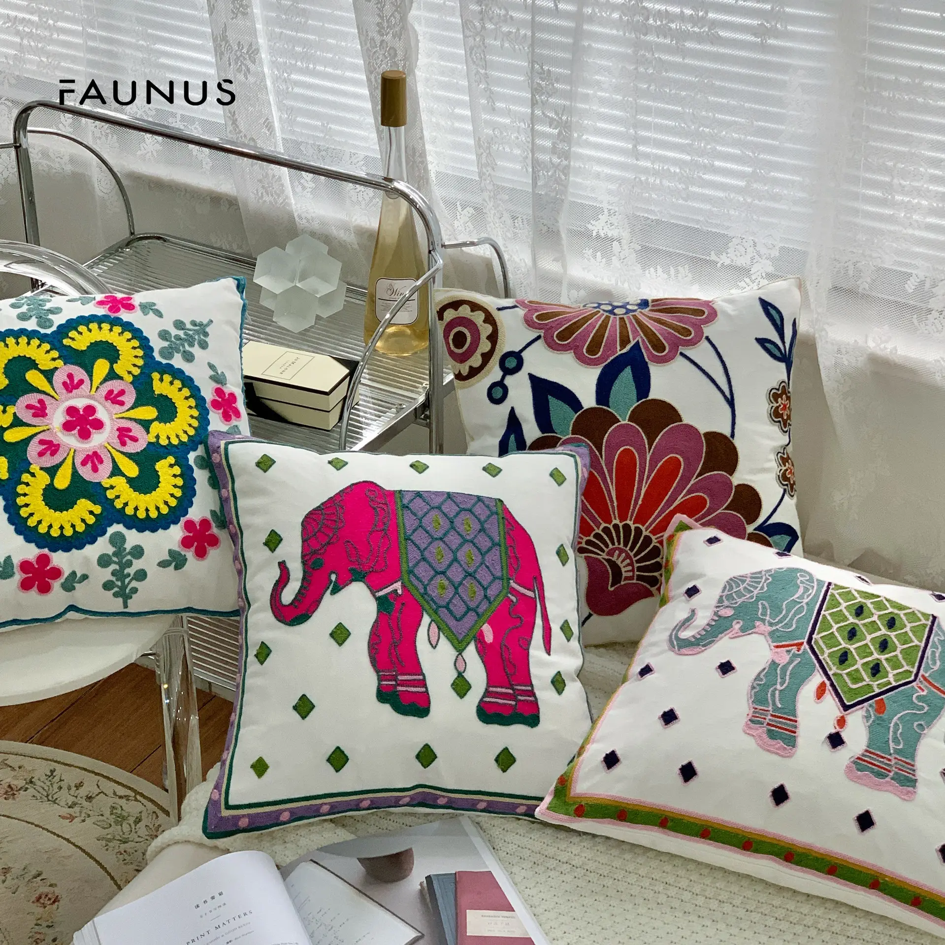 Mixed Flower Cushion Covers for Home Decor - Image 42
