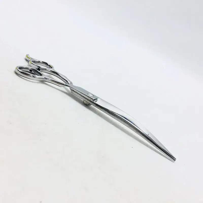 Pet Hair Scissors 7" Straight Curved for Dogs