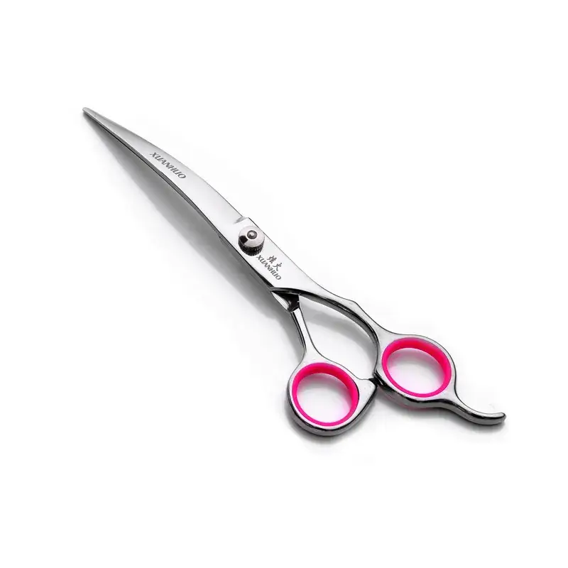 Pet Scissors 7 Inch Straight Curved Hair Trimming Set - Image 2
