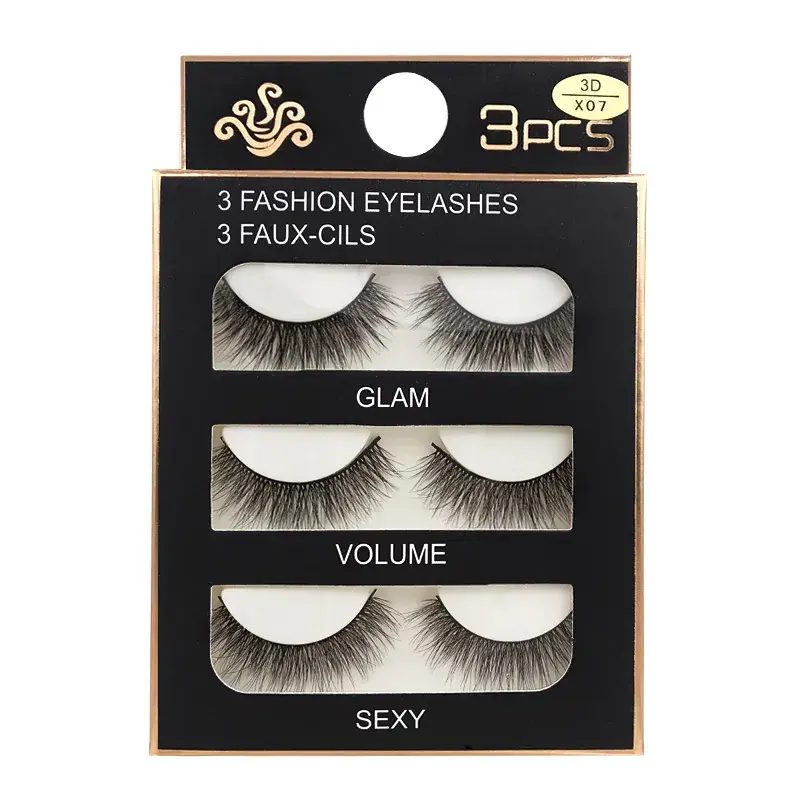 3D Mink Hair False Eyelashes 3 Pair Cross-border - Image 5