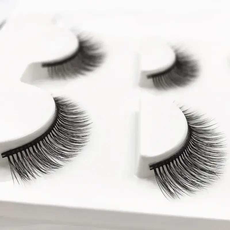 3D Mink Hair False Eyelashes Natural Eye Tail Pull Long Eyelashes 3D-X09 Cross-border Supply