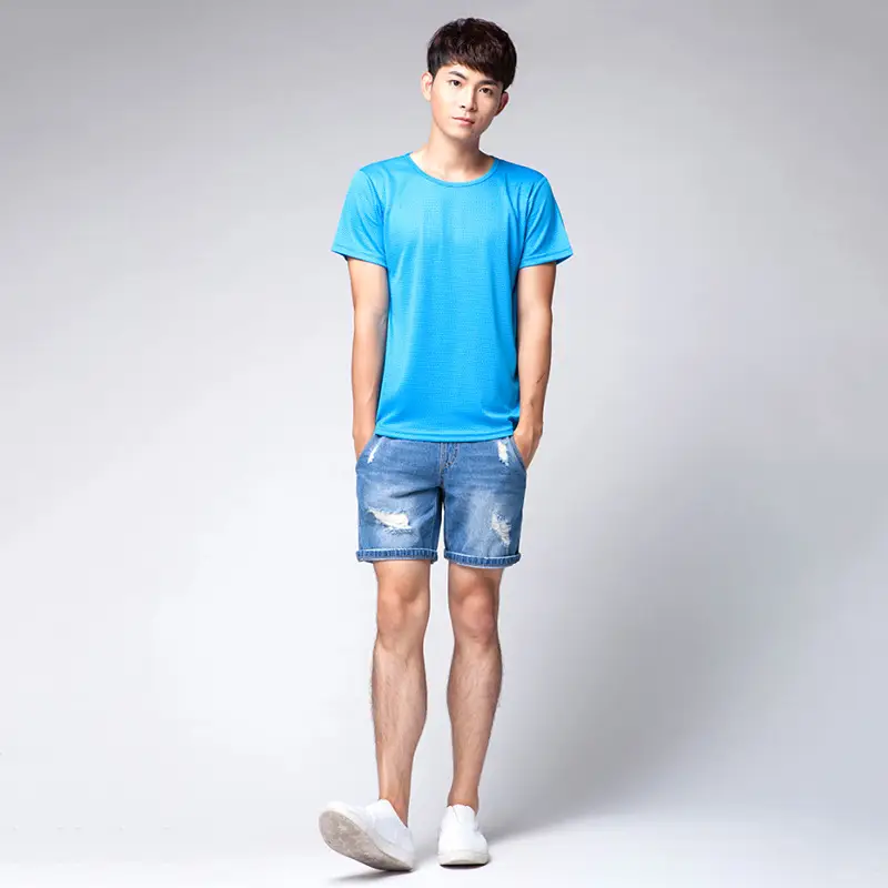 Red Jersey Grid T-Shirt for Men