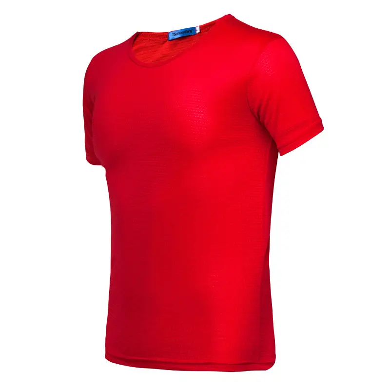 Red Jersey Grid T-Shirt for Men