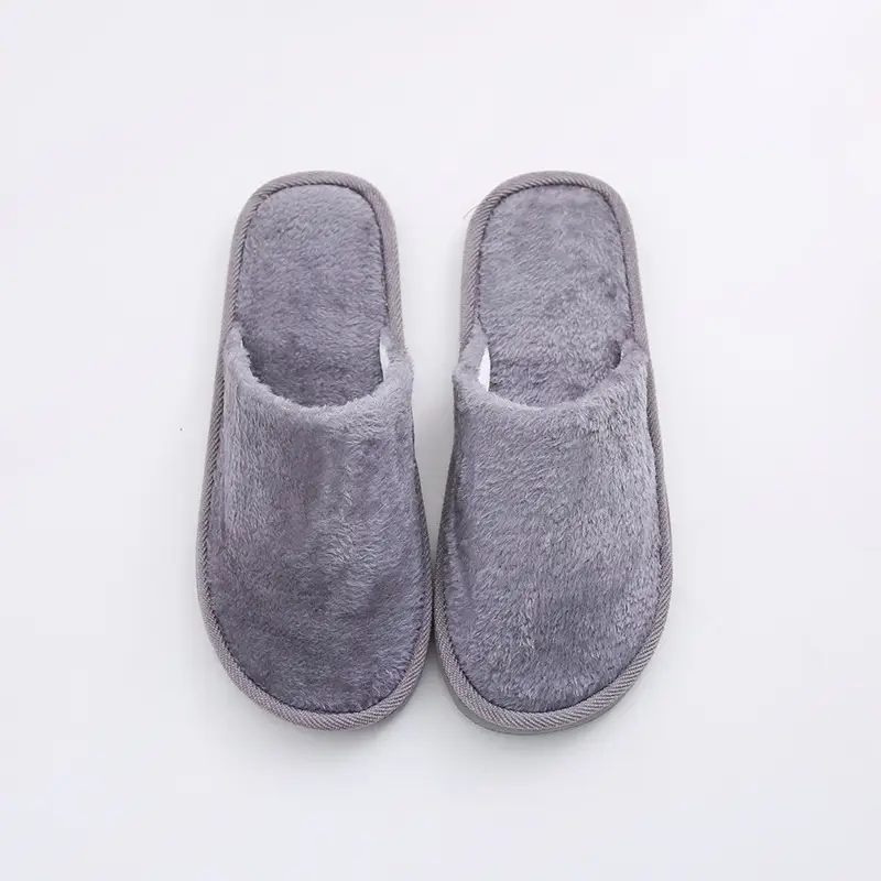 New plush indoor home autumn and winter wooden floor warm EVA moon cotton slippers Cixi