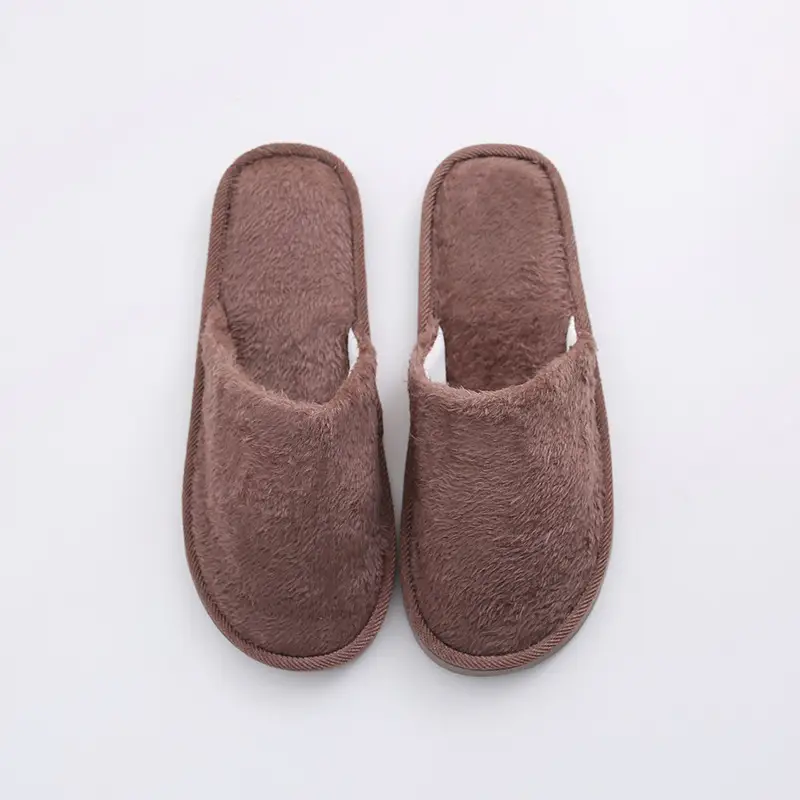 New plush indoor home autumn and winter wooden floor warm EVA moon cotton slippers Cixi