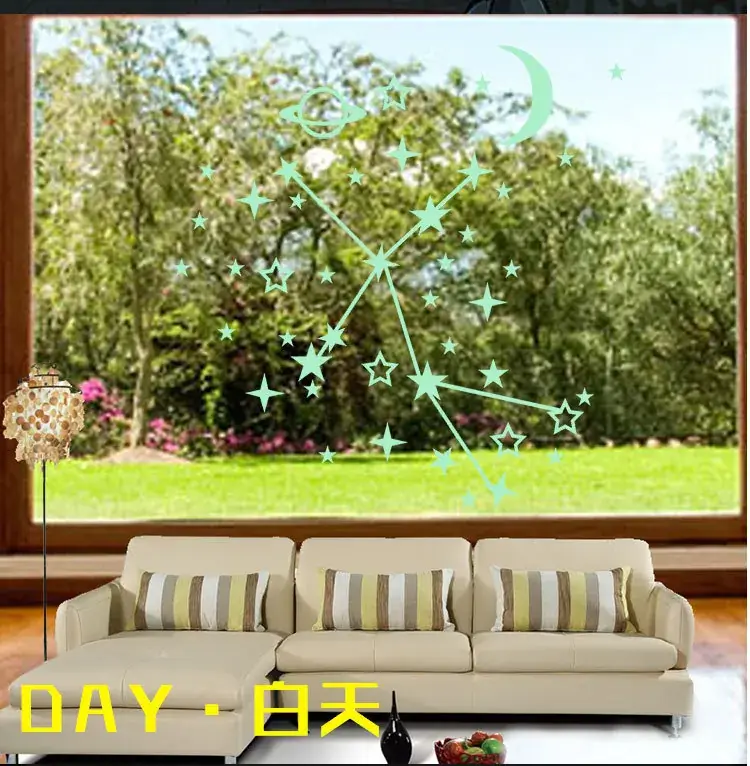 Luminous Star Wall Stickers 30 Pcs Moon Constellations — feature 36