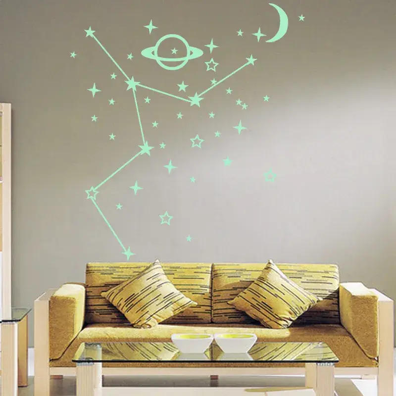 Luminous Star Wall Stickers 30 Pcs Moon Constellations — feature 48