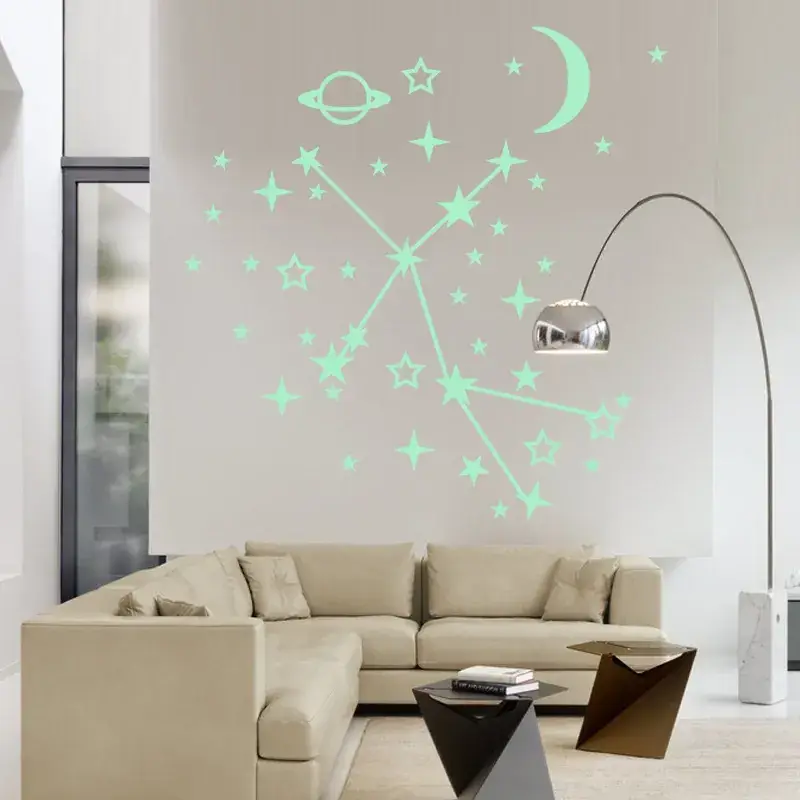 Luminous Star Wall Stickers 30 Pcs Moon Constellations — feature 50