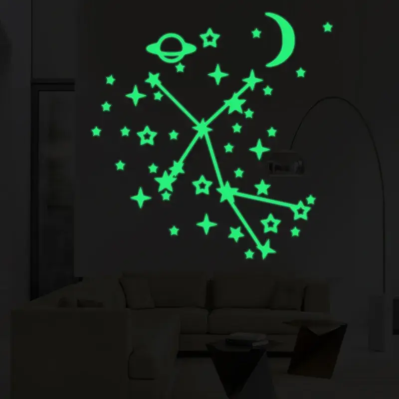 Luminous Star Wall Stickers 30 Pcs Moon Constellations — feature 51