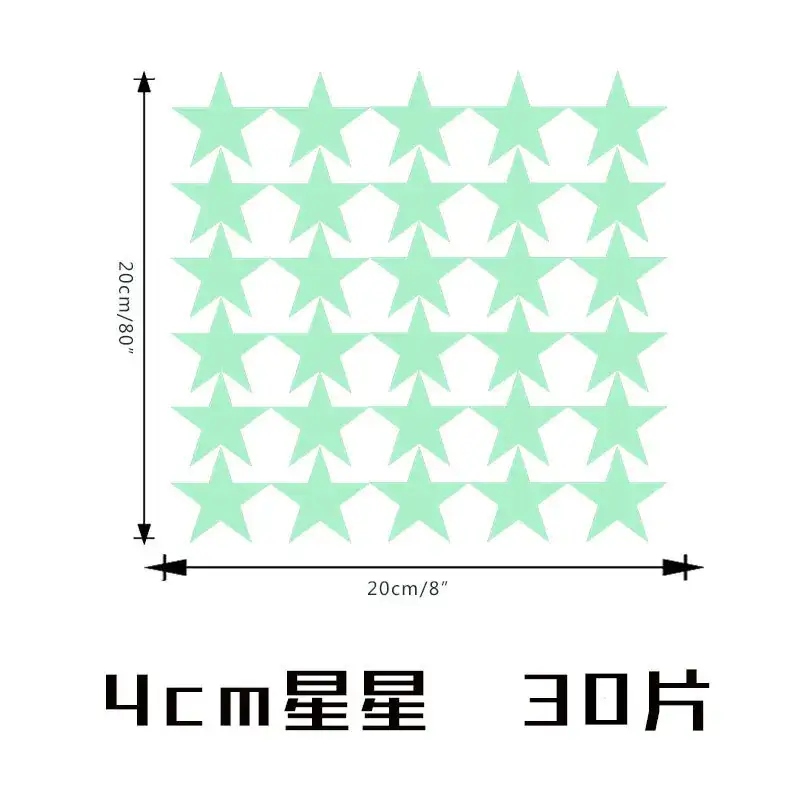Luminous Star Wall Stickers 30 Pcs Moon Constellations - Image 3