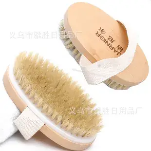 Double-Sided Massage Brush Wooden Handle Luffa Bath Brush — feature 43