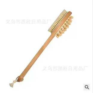 Double-Sided Massage Brush Wooden Handle Luffa Bath Brush — feature 44