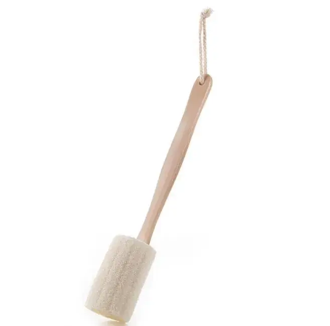 Double-Sided Massage Brush Wooden Handle Luffa Bath Brush - Image 13