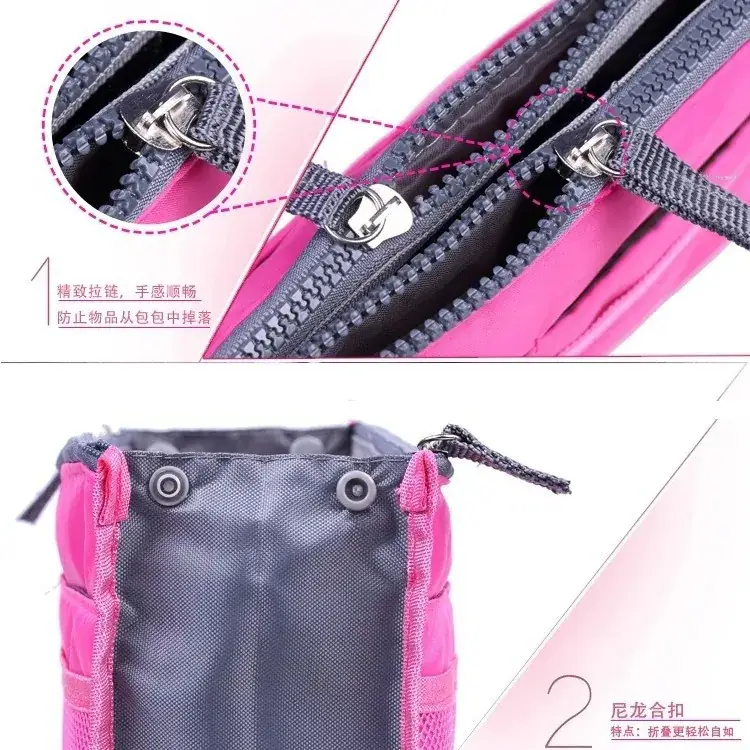 Purple Double Zipper Cosmetic Storage Bag - Image 18