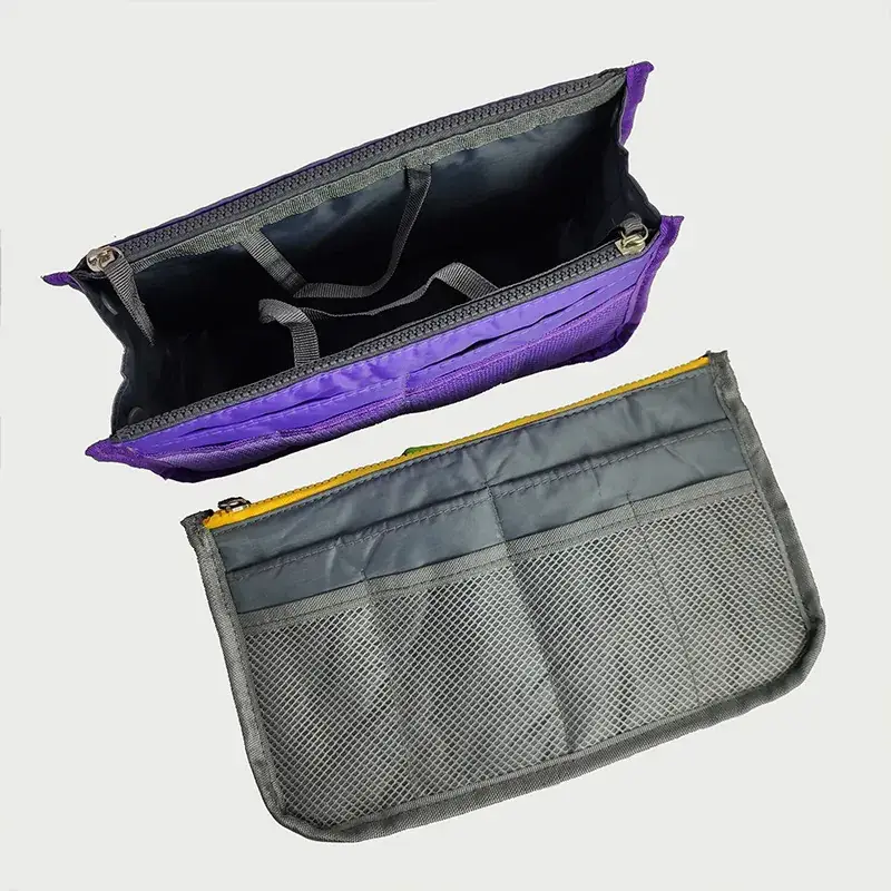 Purple Double Zipper Cosmetic Storage Bag - Image 20