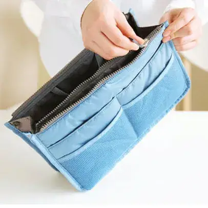 Purple Double Zipper Cosmetic Storage Bag - Image 10