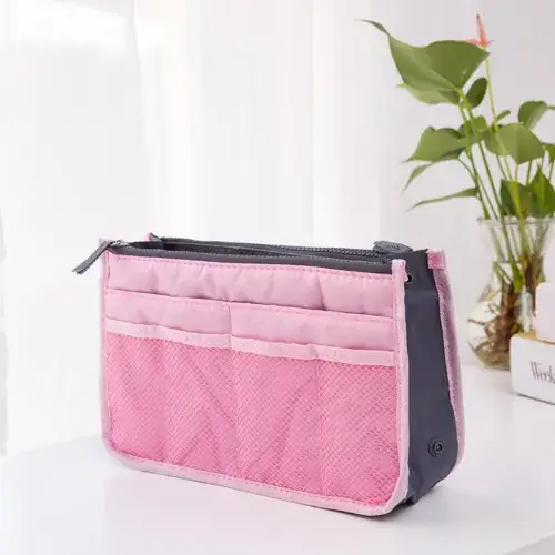Purple Double Zipper Cosmetic Storage Bag - Image 13