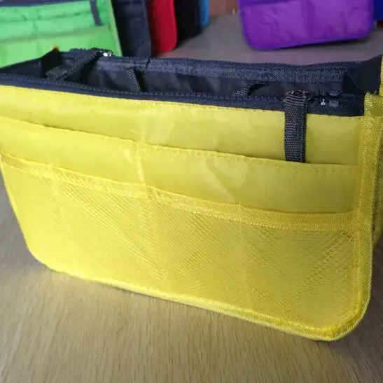 Purple Double Zipper Cosmetic Storage Bag - Image 2