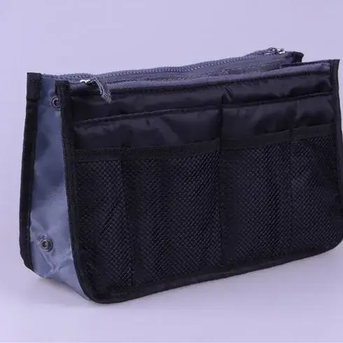 Purple Double Zipper Cosmetic Storage Bag - Image 5