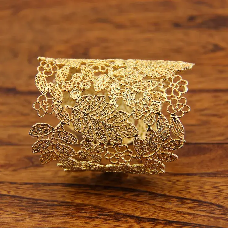 K-Gold Plated Hollow Lace Bracelet for Women