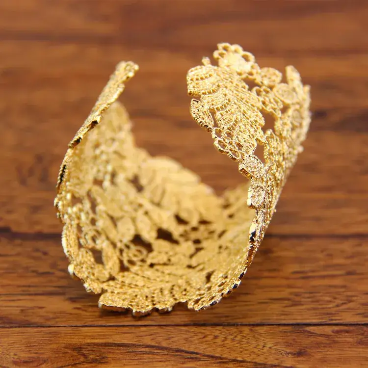 K-Gold Plated Hollow Lace Bracelet for Women