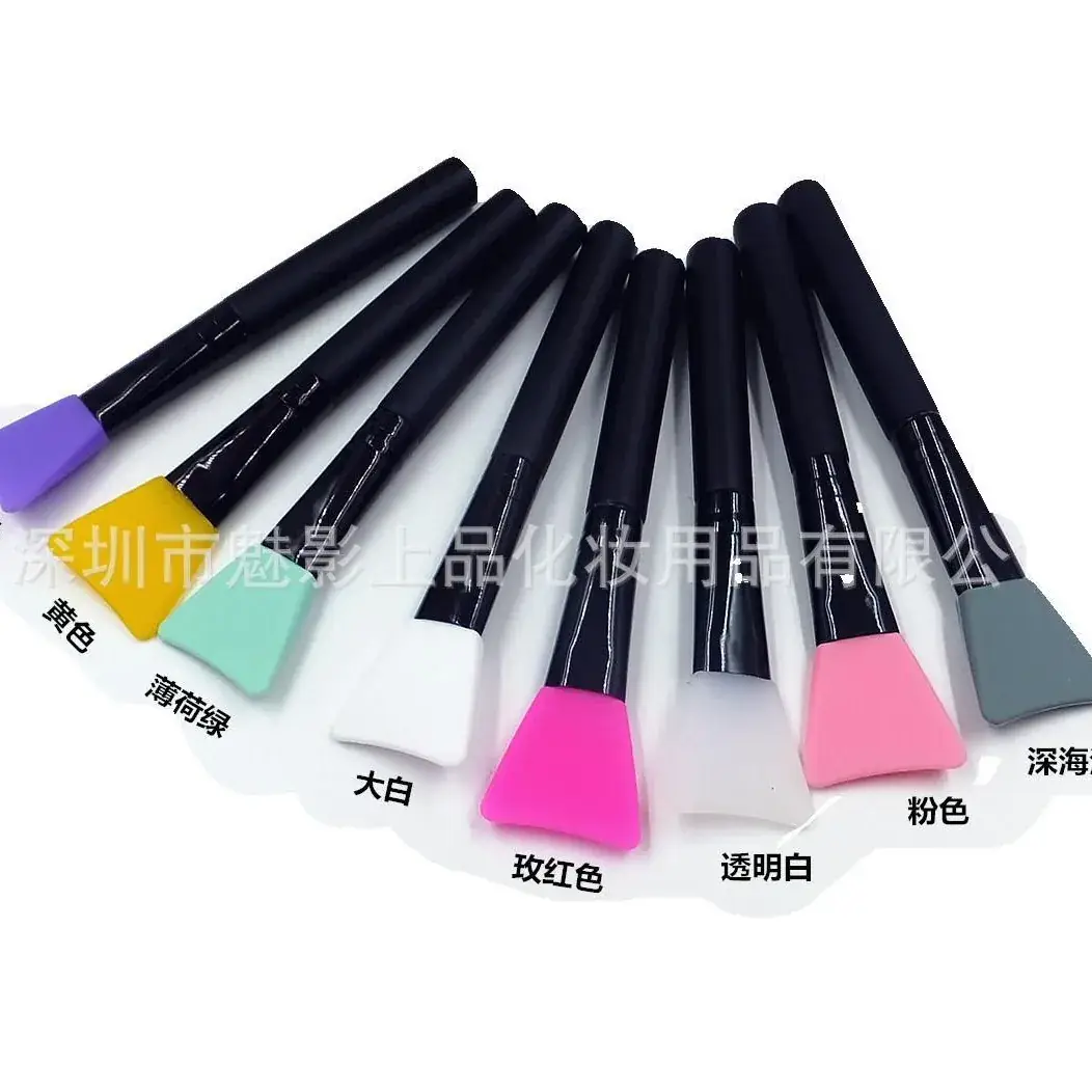 Silicone Makeup Brushes Wooden Handle Soft Head Beauty Brush - Image 12