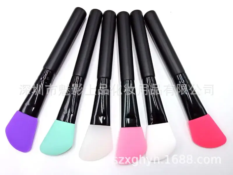 Silicone Makeup Brushes Wooden Handle Soft Head Beauty Brush - Image 2