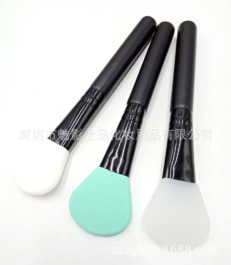 Silicone Makeup Brushes Wooden Handle Soft Head Beauty Brush - Image 4