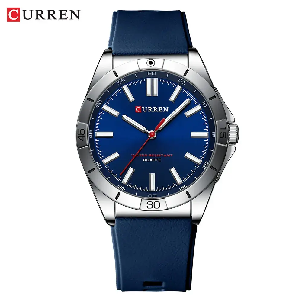 CURREN Men's Quartz Watch Green Strap Waterproof Business Men