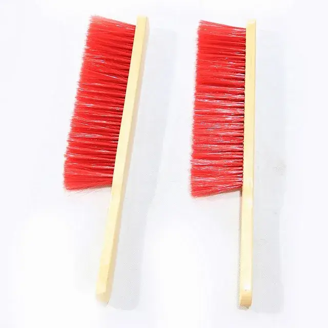 Red Plastic Bed Brush Long Handle Dust Remover