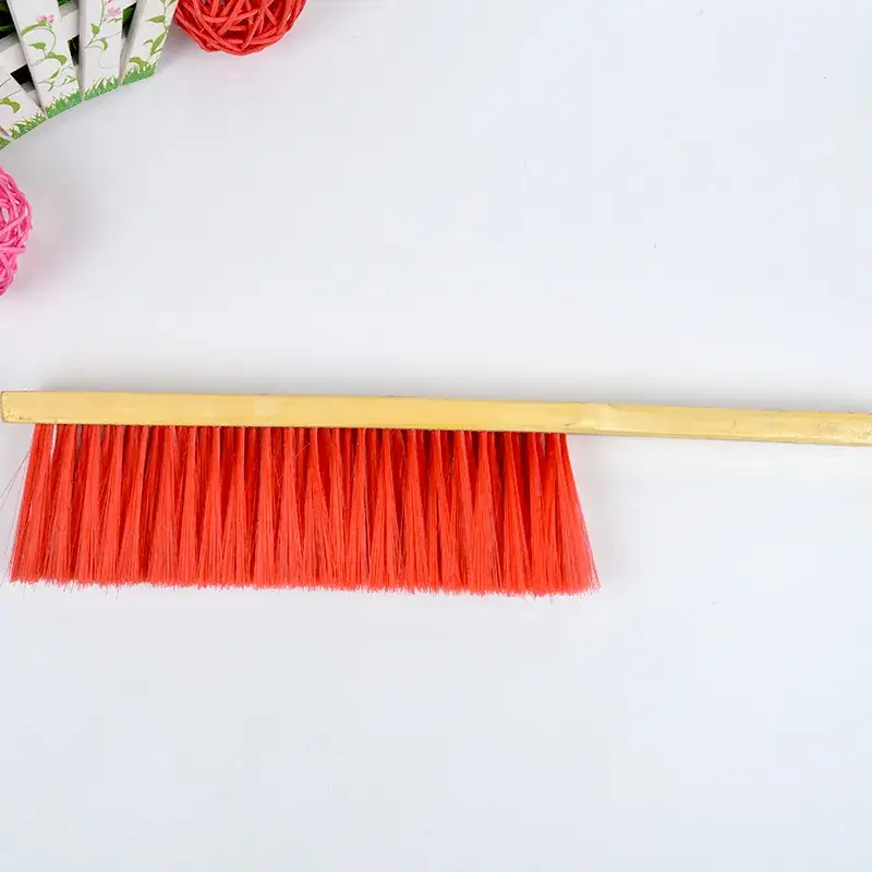 Red Plastic Bed Brush Long Handle Dust Remover