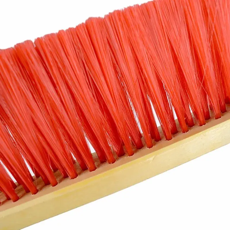 Red Plastic Bed Brush Long Handle Dust Remover