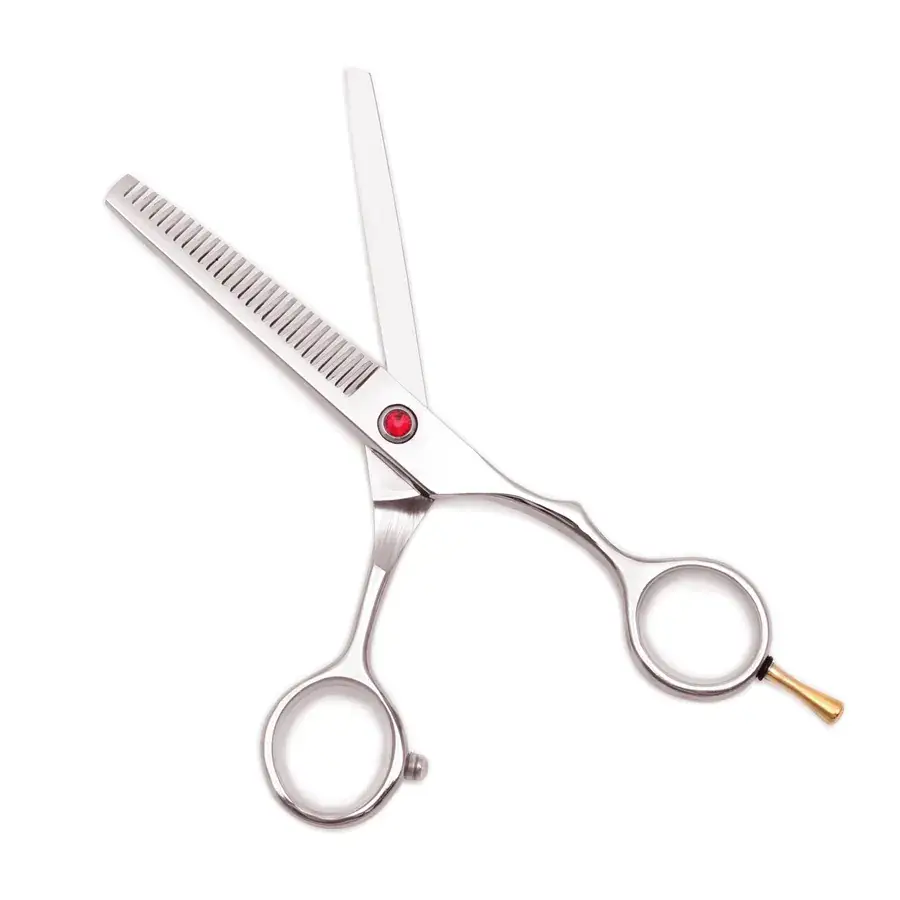 5.5 Inch Silver Barber Scissors Tooth Thin Haircut
